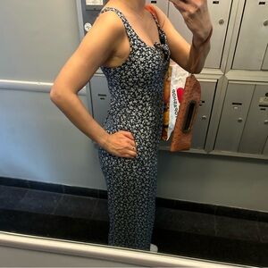 Bar III Navy Floral Jumpsuit